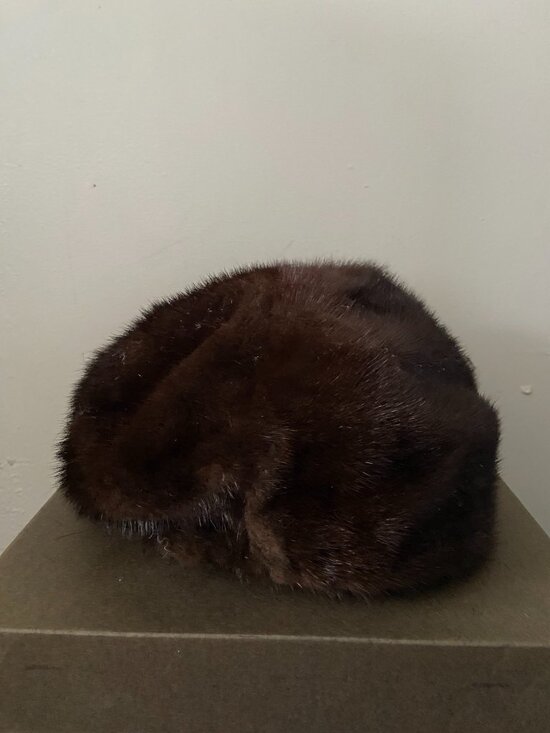 Antique Jacques Ferber Philadelphia Brown Lined Mink Fur Hat With Original Box main image 11